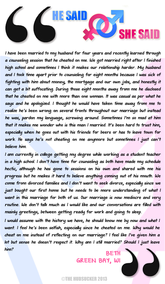 He Said She Said - Beth May 1 2013