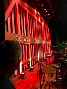 Season 15 winner Trent Harmon looks onto the Opry stage before his big debut [Credit: Trent Harmon]