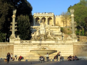 fontana fountain della dea di roma popolo rome italy