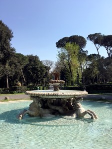 villa borghese fountain fontana cavalli marini rome italy
